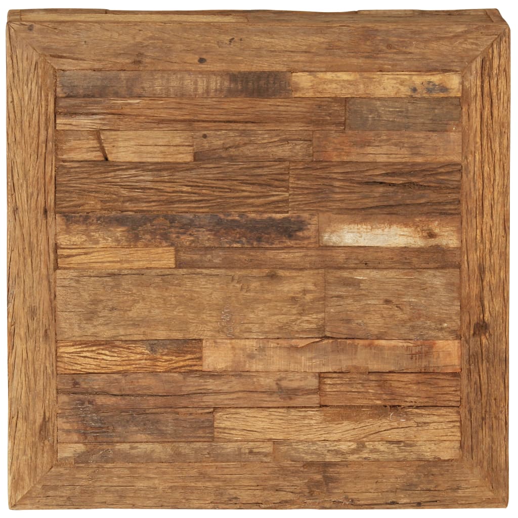 Mesa De Centro De Madera Maciza Reciclada 70x70x30 Cm_1