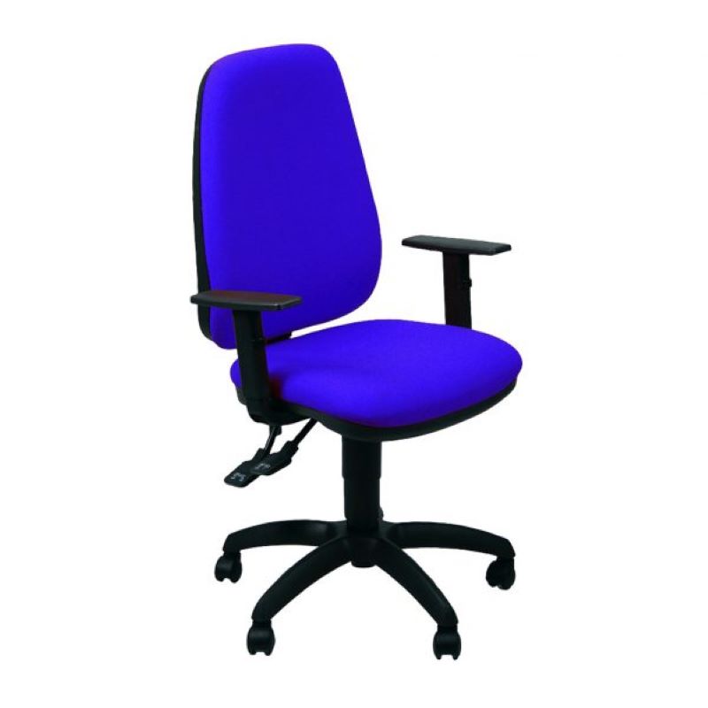 Silla Administrativa Unisit Sincro Tete Reposabrazos Ajustables Azul_0