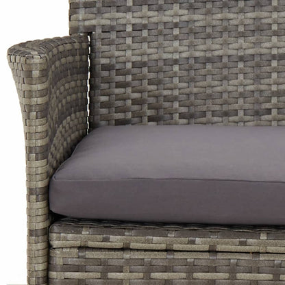 Vidaxl Set De Comedor De Jardín 11 Pzas Y Cojines Ratán Sintético Gris_5