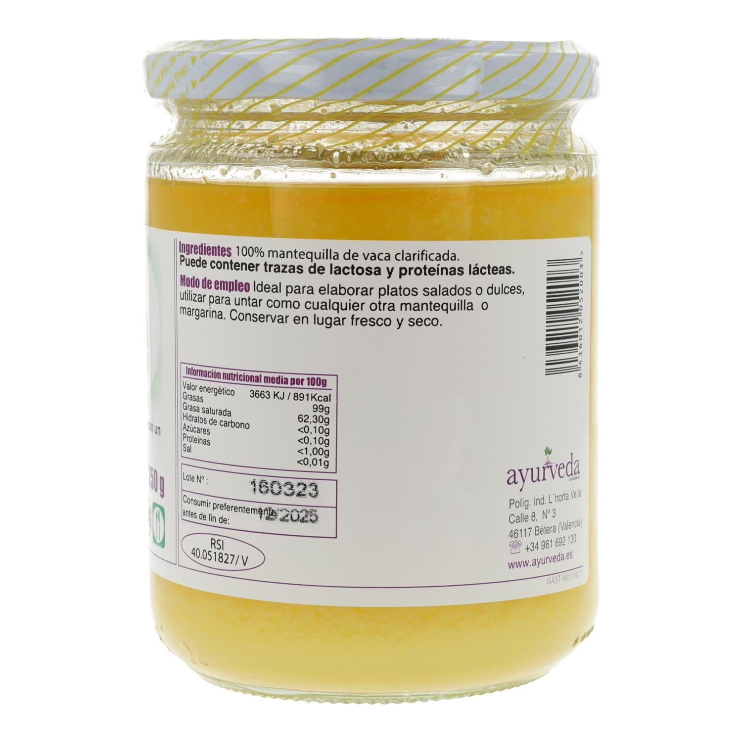 Ghee Mantequilla Clarificante  Dabur Ayurveda 350 gr
