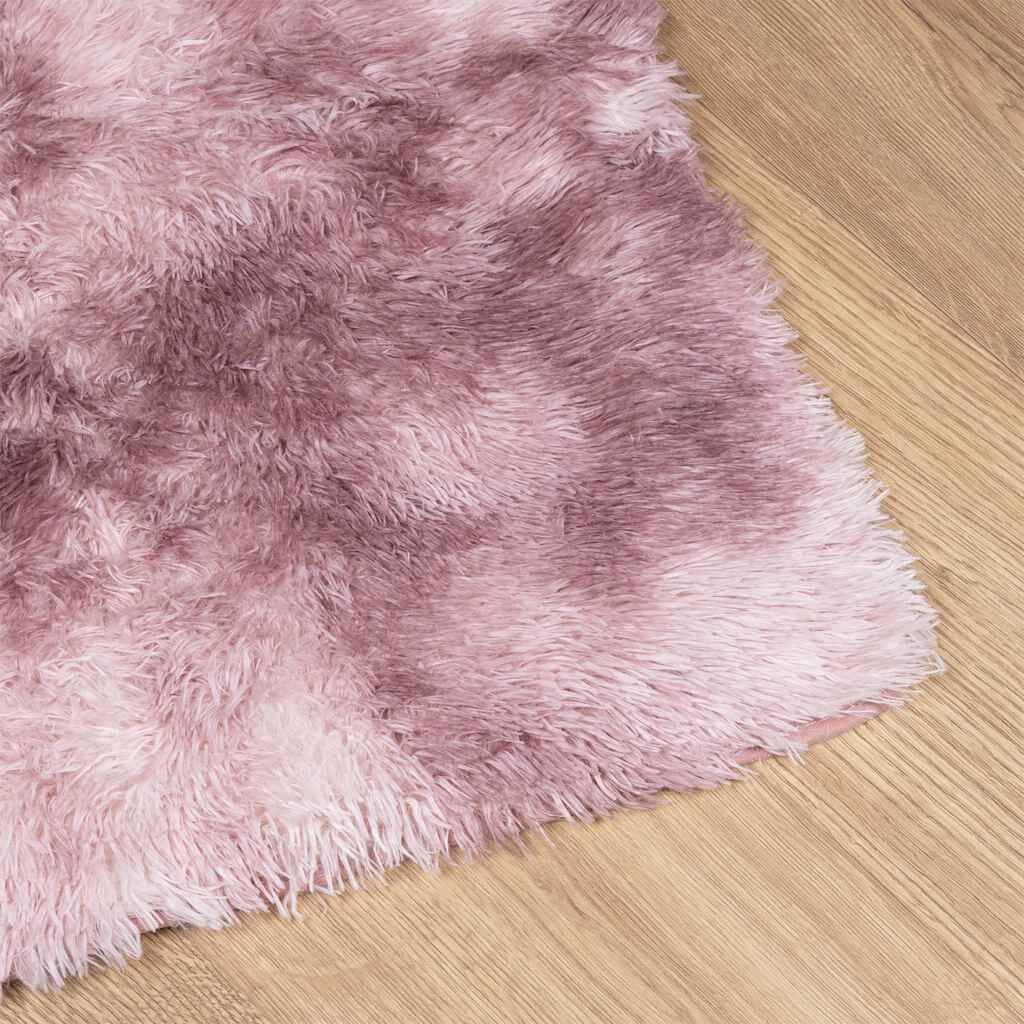 Vidaxl Alfombra De Pelo Largo Navarra Rosa Polvoriento 120x120 Cm_3