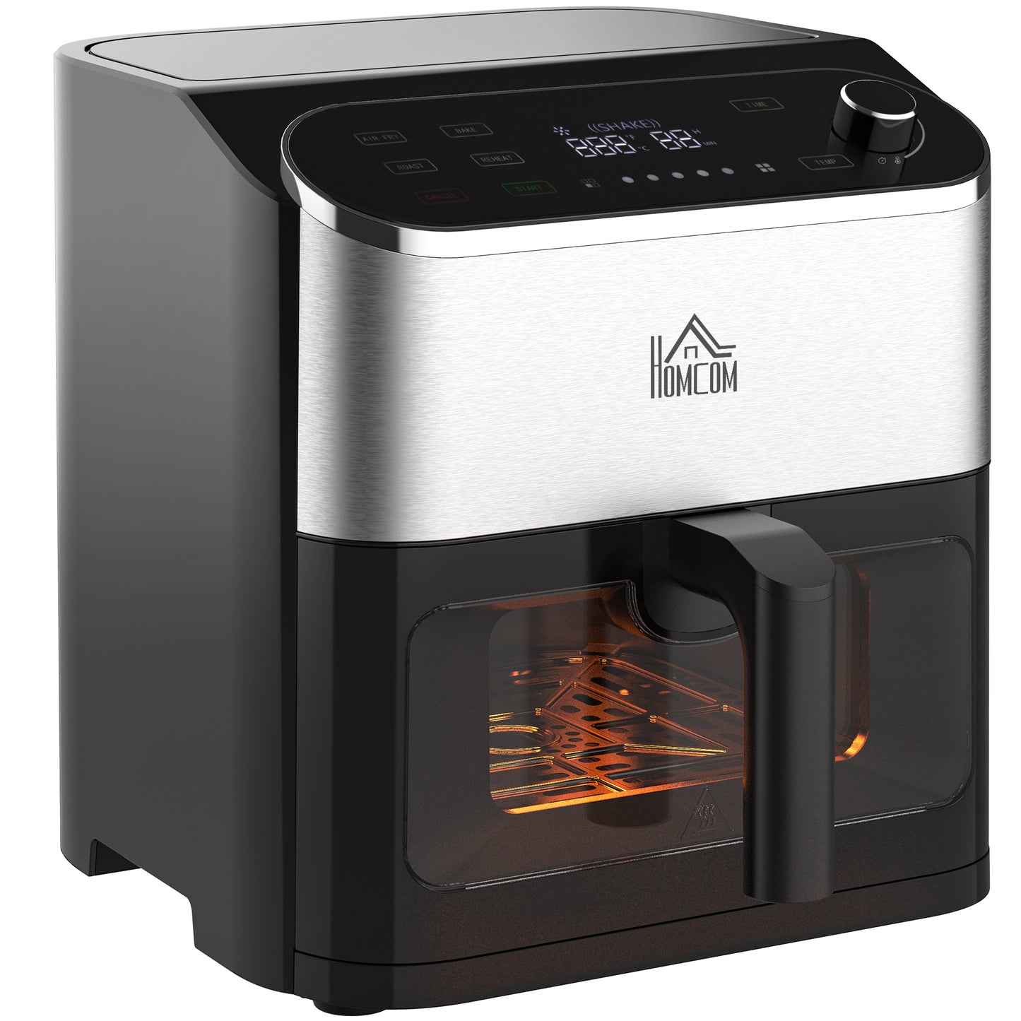 Homcom 4 En 1 Freidora Sin Aceite 6,5l 1350w Con 3 Programas 31x37,5x32 Cm_0