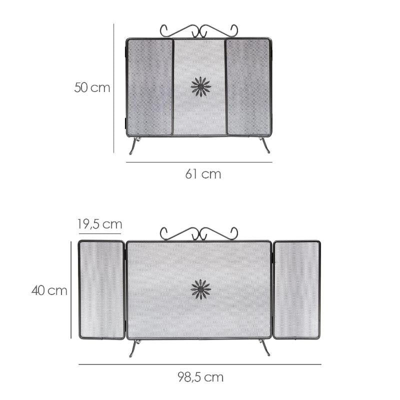 Pantalla Chimenea 98,5 X 50 (alt) Cm. Salvachispas, Protector Chimenea, Protector Rejilla Chimenea._1