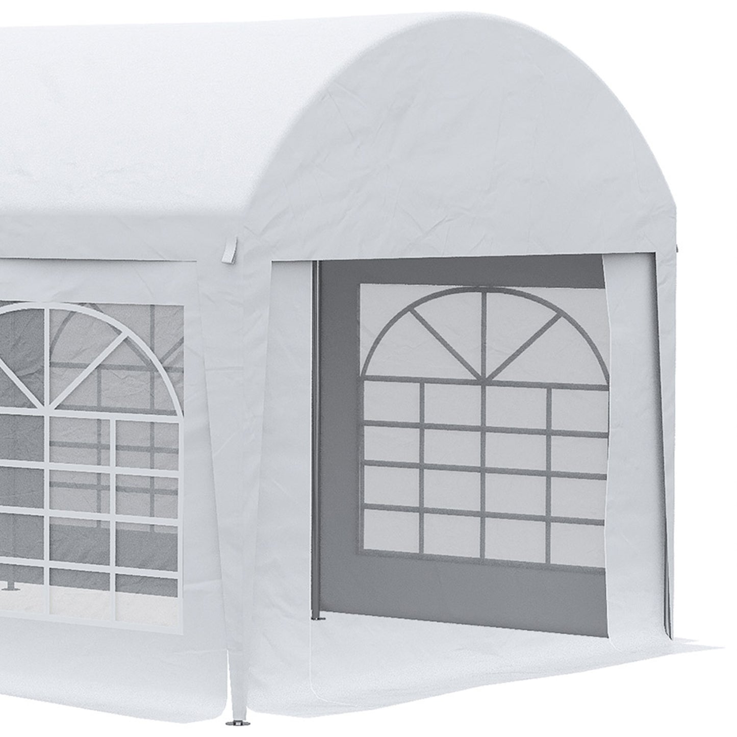 Outsunny Carpa De Jardín 6x3 M Paredes Laterales Extraíbles Puerta 6 Ventanas_4