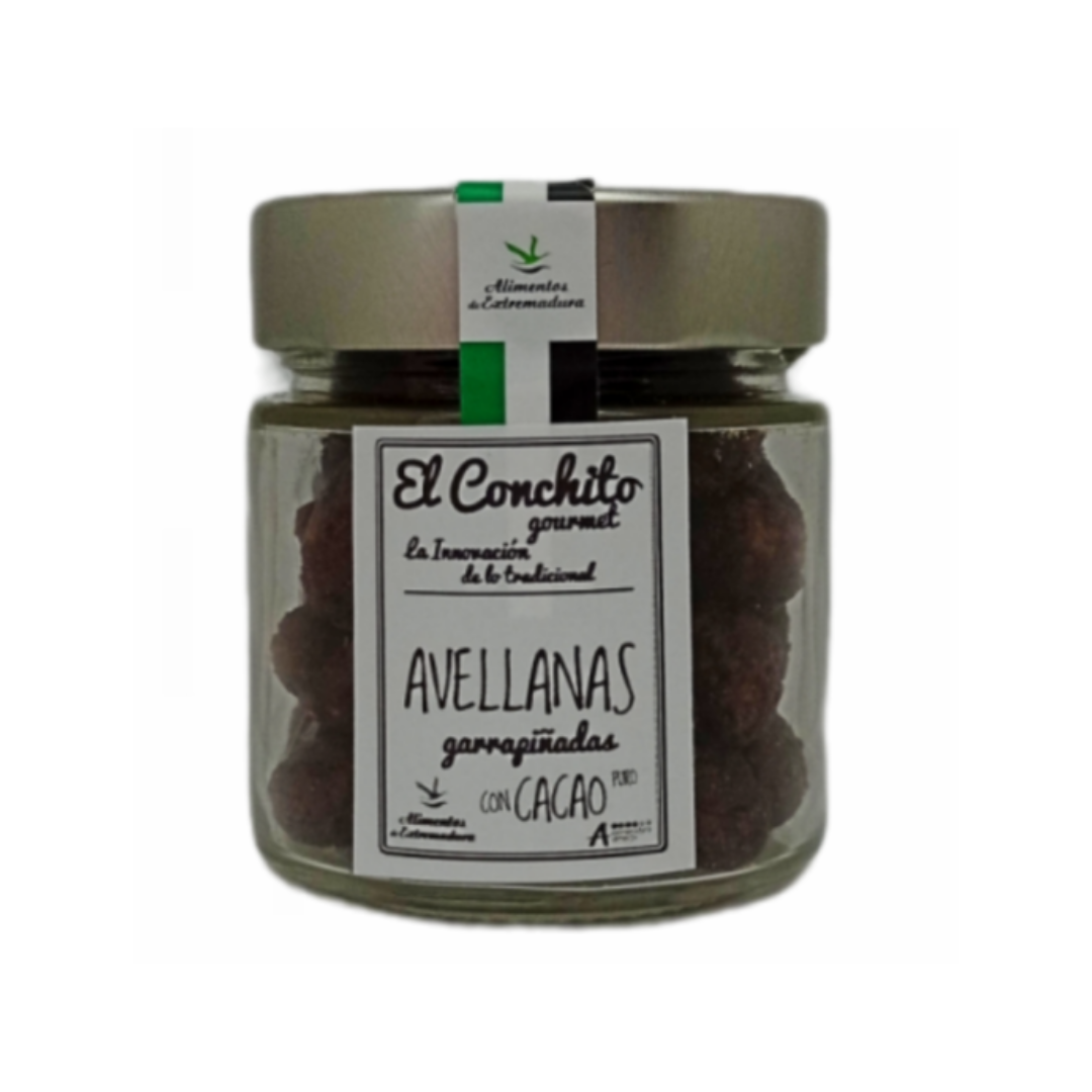 Avellanas Garrapiñadas Con Cacao Puro Tarro De Cristal 100 G_0