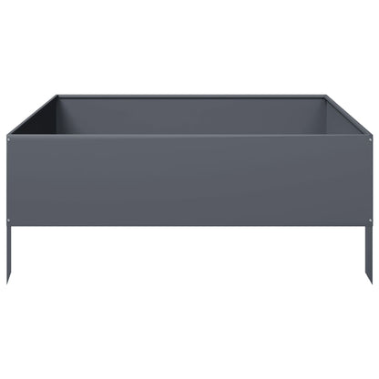 Arriate De Acero Gris Antracita 100x100x25 Cm_3