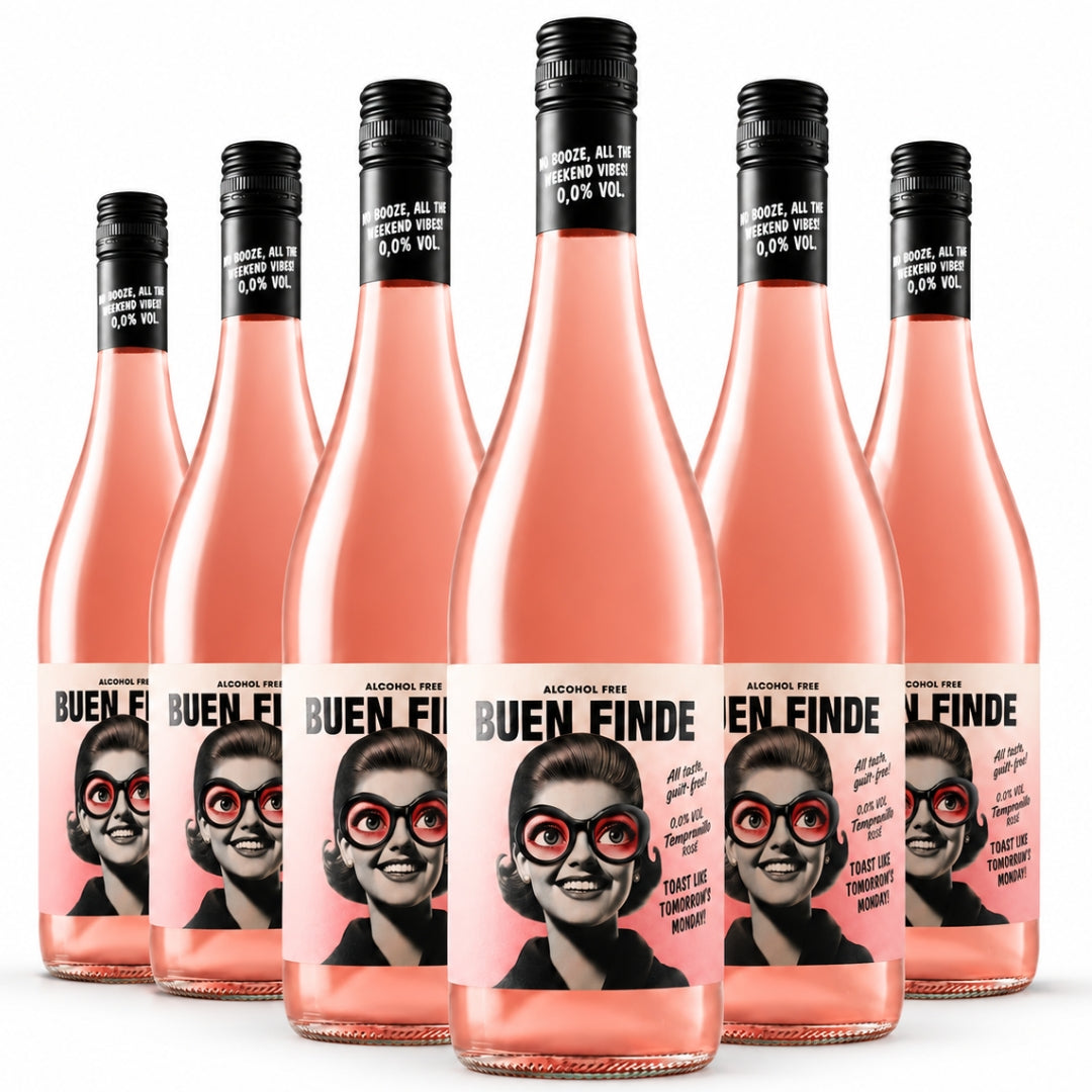 Vino Rosado Sin Alcohol 0,0% Tempranillo | Pack 6 Botellas X 750 Ml | Vino Rosado Desalcoholizado Fresco Y Afrutado_0