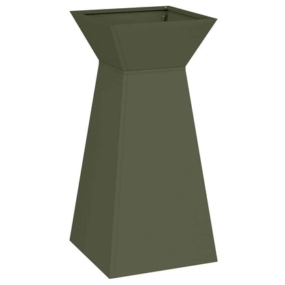 Maceta Pilar 2 Uds. Verde Oliva 35 X 35 X 73 Cm_4