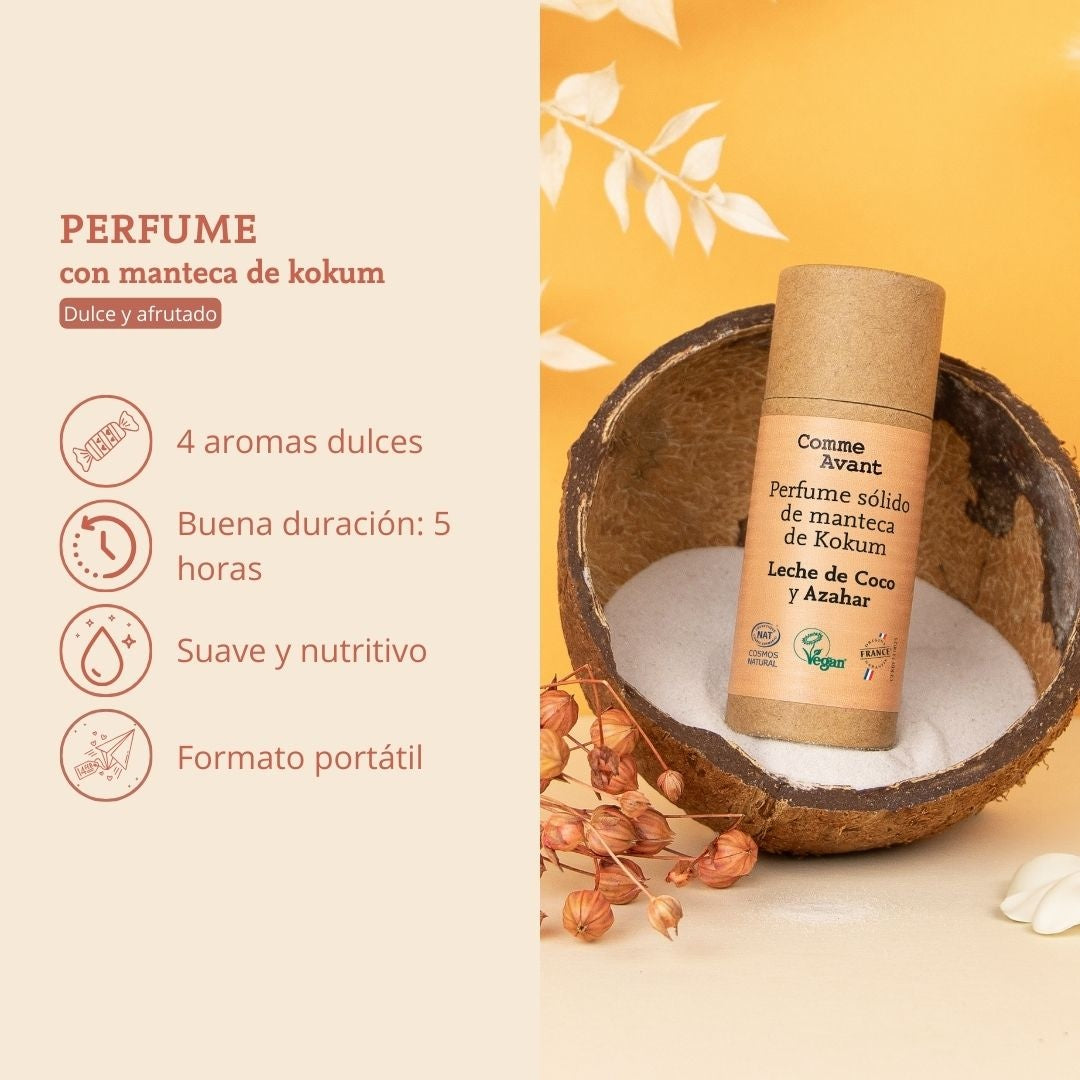 Perfume sólido dulce y afrutado con manteca de kokum Pachulí y Cereza Comme Avant 20 ml