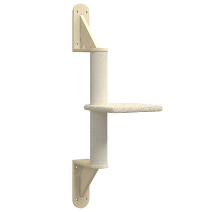 Vidaxl Árbol Rascador Para Gatos De Pared Crema 85,5 Cm_0
