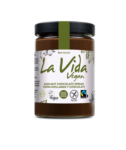 Creme vegan de chocolate e avelã sem glúten La Vida Vegan