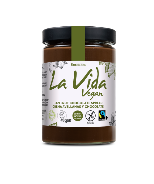 Creme vegan de chocolate e avelã sem glúten La Vida Vegan