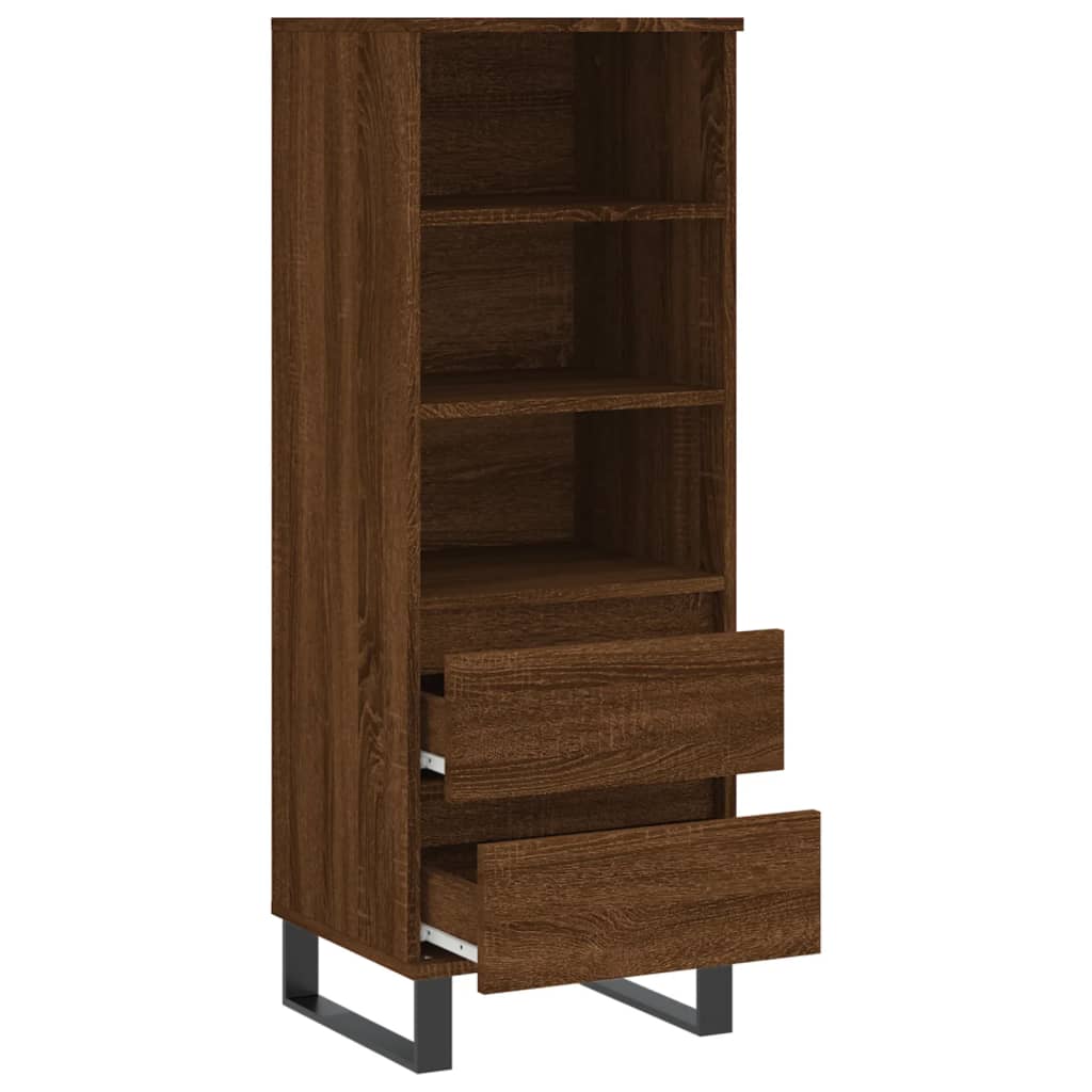 Aparador Alto Madera Contrachapada Roble Marrón 40x36x110 Cm / Vetonek_2