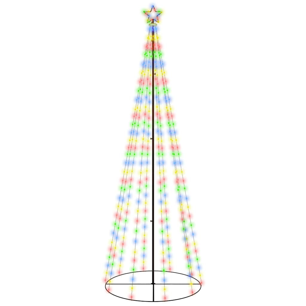 Vidaxl Árbol De Navidad Cónico 310 Led De Colores 100x300 Cm_0
