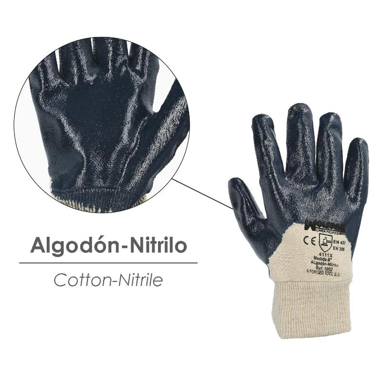 Guantes Nitrilo / Lona Pesados Nimax 10 (par)_2