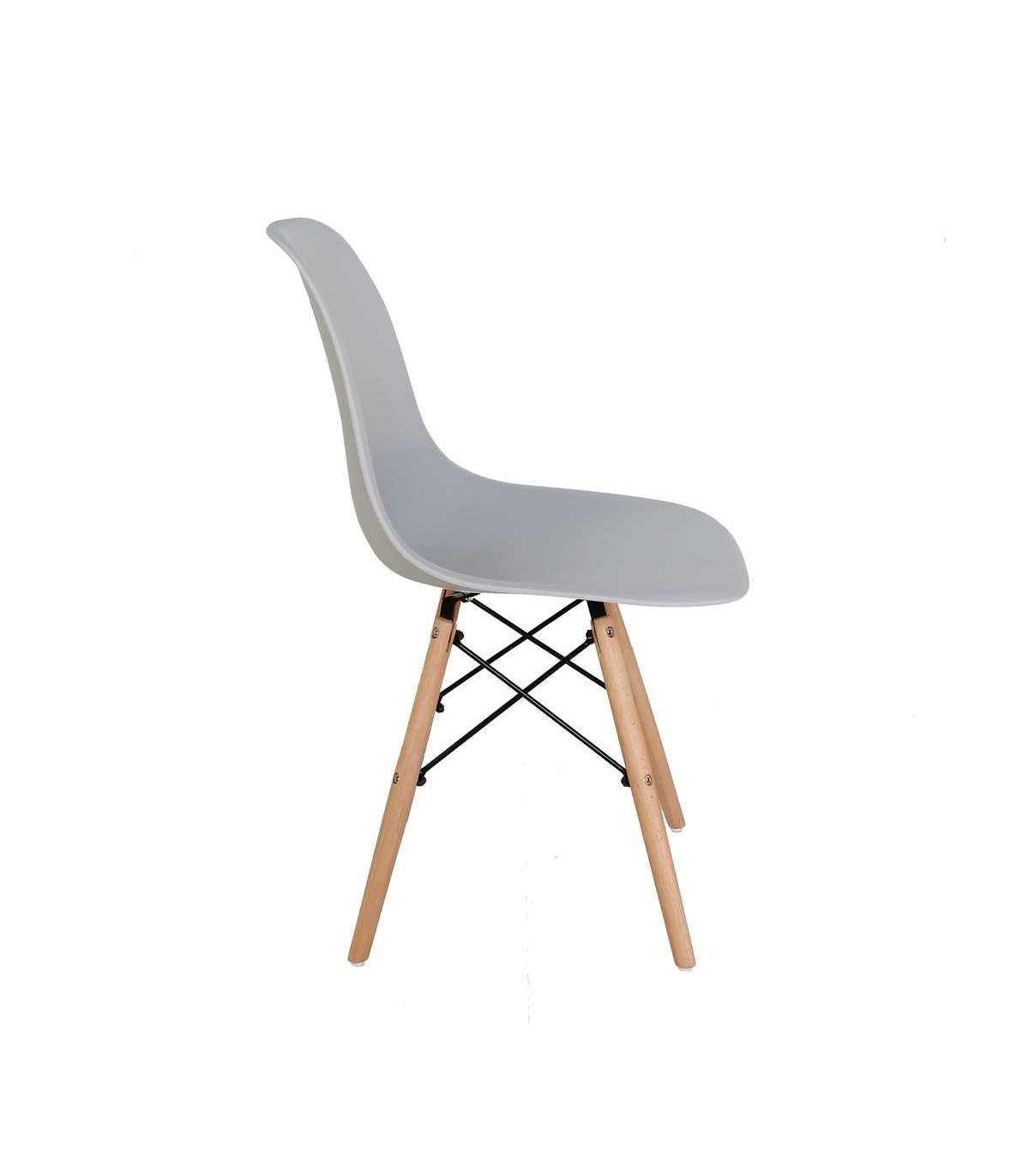 Pack De 4 Sillas Md-velez Acabado En Polipropileno Gris, 83cm(alto) 50.5cm(ancho) 46.5cm(l_2