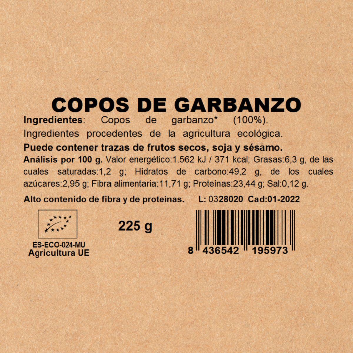 Flocos de Grão de Bico Naturgreen BIO 225 g