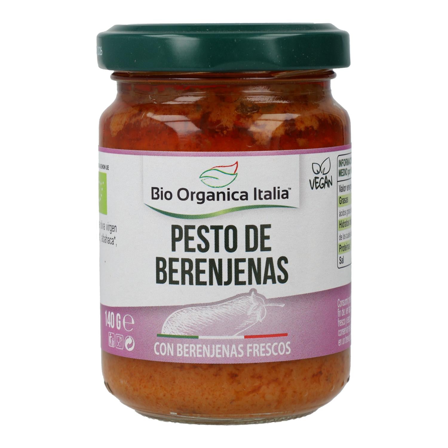 Pesto de Berenjenas Vegano Bio Organica Italia 140 gr