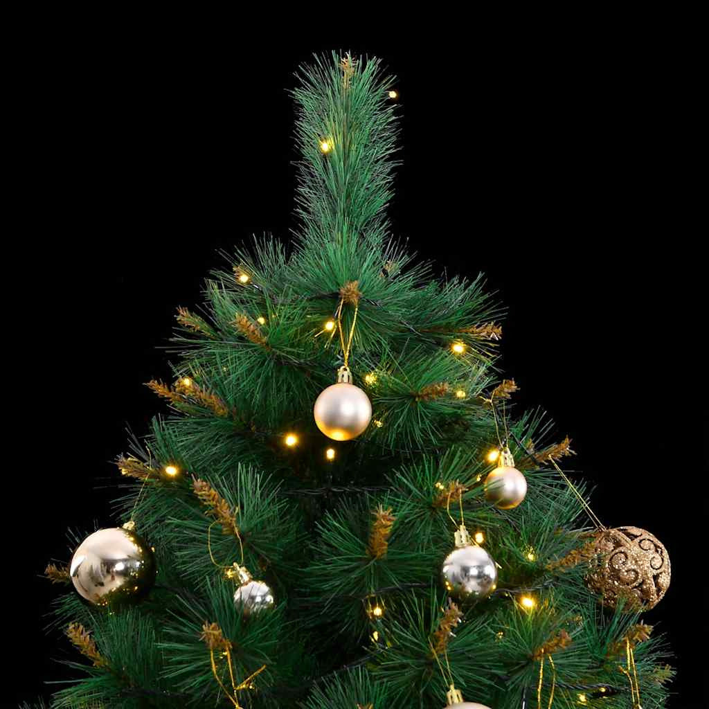 Vidaxl Árbol De Navidad Artificial Con Bisagras 150 Led Y Bolas 150 Cm_1