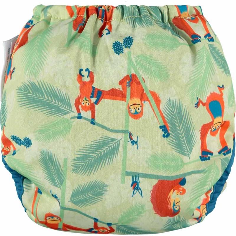 Fralda reutilizável de bambu com velcro pop-in Orangutan Close Parent