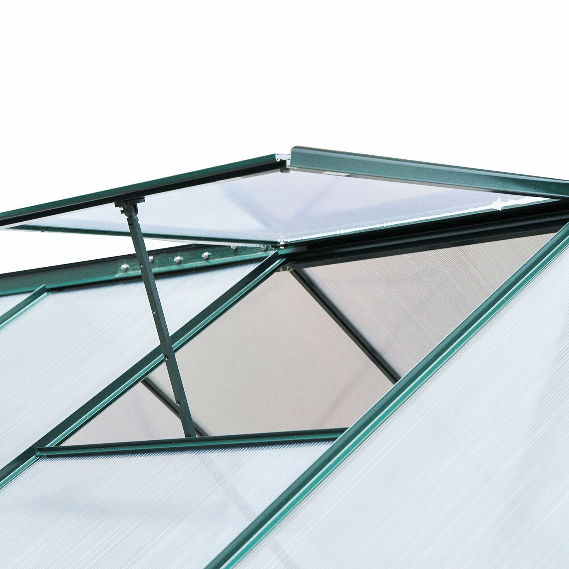 Outsunny Invernadero De Jardín 2x2,5m Policarbonato Aluminio Protección Uv30_4