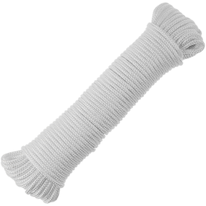 Cuerda Trenzada De Poliéster 20 M X 3 Mm Blanca_0