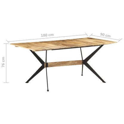 Mesa De Comedor De Madera Maciza De Mango 180x90x76 Cm_4