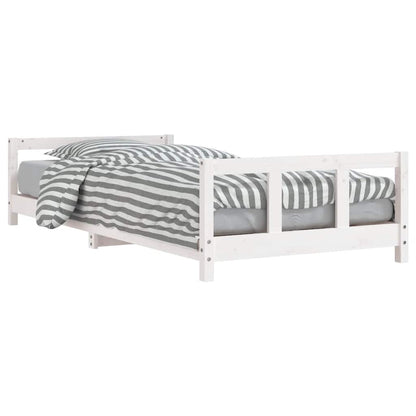 Vidaxl Estructura De Cama Para Niños Madera De Pino Blanco 90x190 Cm_0