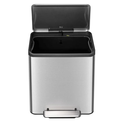 Eko Cubo De Pedal Ecocasa 30 L Plateado Mate_4