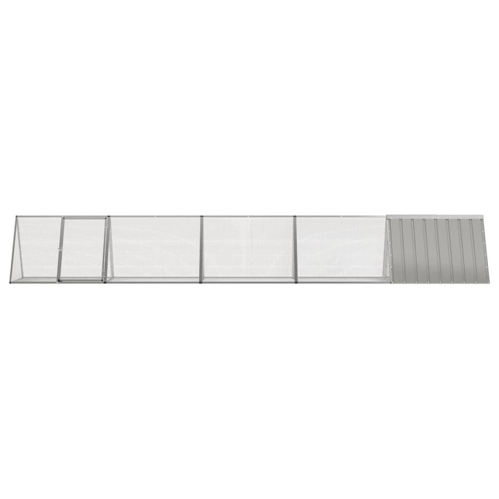Jaula Para Conejos Acero Galvanizado Gris 504,5x80,5x71 Cm_2