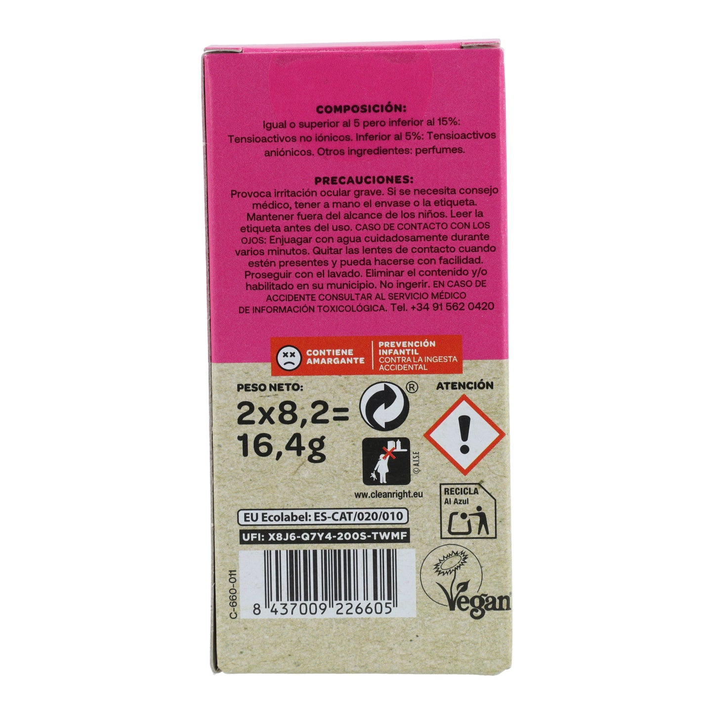 Flopp Refill produto de limpeza de casa de banho solúvel em água 2 cápsulas