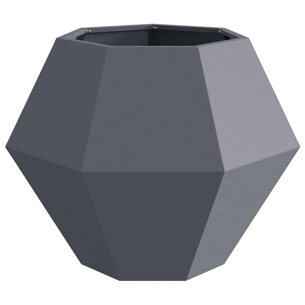 Jardinera 2 Uds. Gris Antracita 75 X 75 X 60 Cm Acero_5
