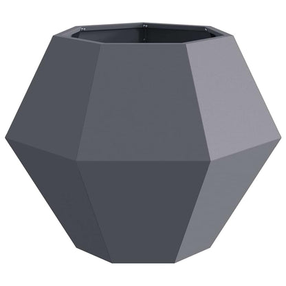 Jardinera 2 Uds. Gris Antracita 75 X 75 X 60 Cm Acero_5