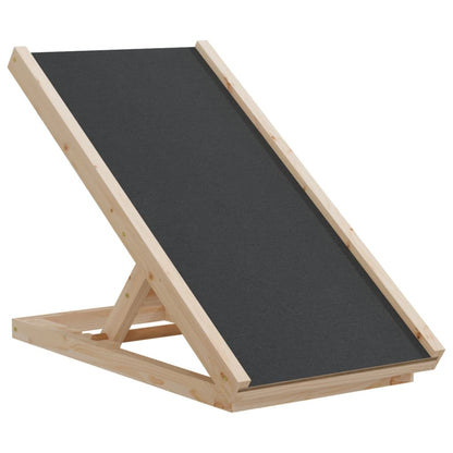 Rampa Para Perros Madera Maciza De Abeto Gris 70x35 Cm_0