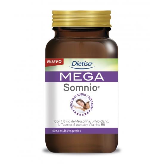 Mega Somnio Melatonina 1,8 mg e Triptofano Dietisa, 60 Cápsulas Vegetais