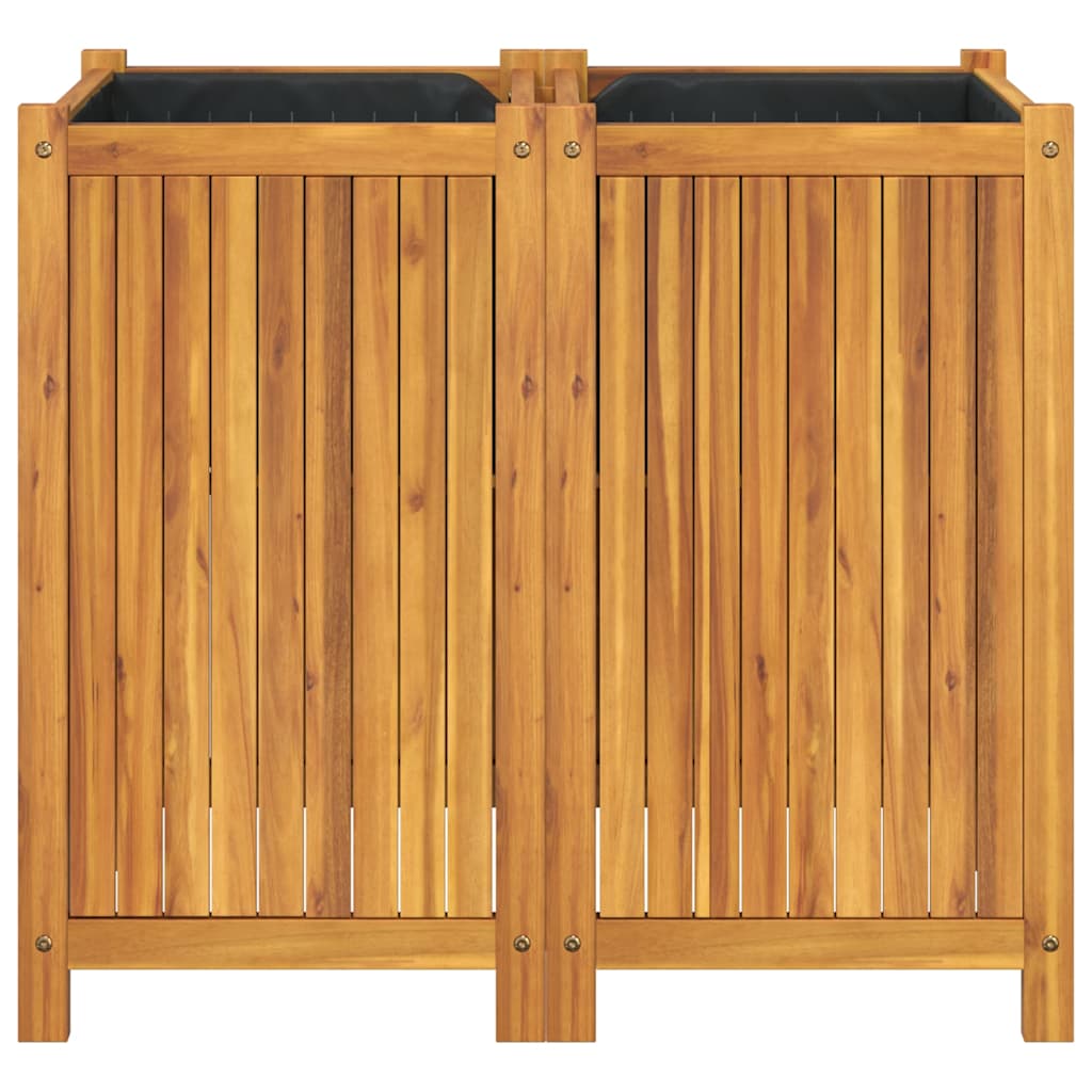 Jardinera Con Forro Madera Maciza De Acacia 84x42x75 Cm_3