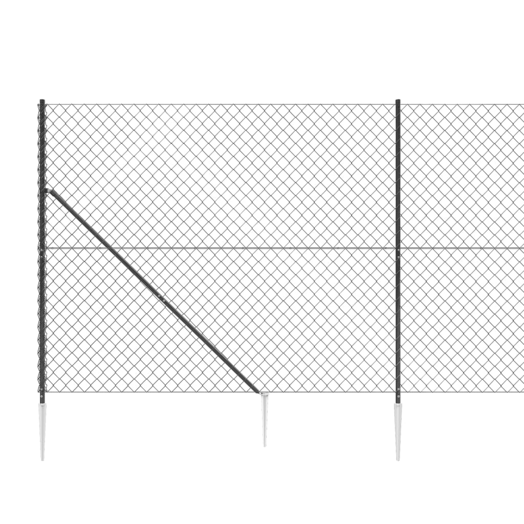 Cerca De Alambre Con Pinchos De Anclaje Gris Antracita 1,4x10 M / Vetonek_1