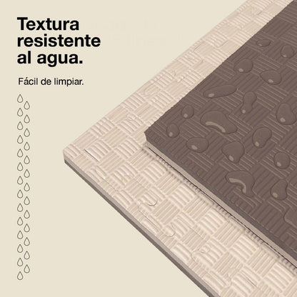 Jowy Tatami Puzzle 2cm 100x100cm – Superficie 5 Líneas Gris/blanco_4