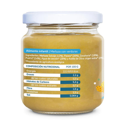 Planeta Huerto Frasco de Pescada e Legumes 180 g