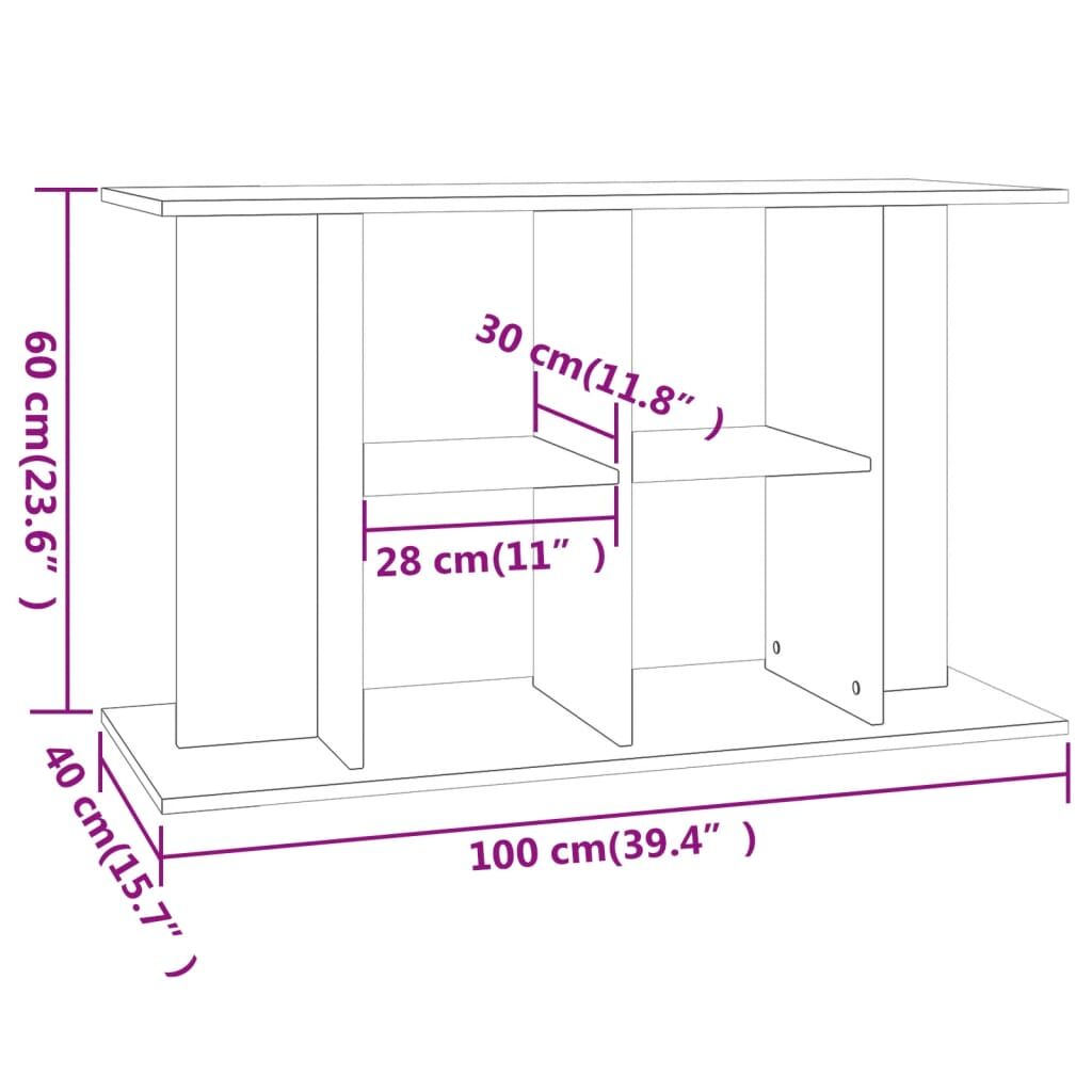 Vidaxl Soporte De Acuario Madera Ingeniería Blanco Brillo 100x40x60 Cm_2