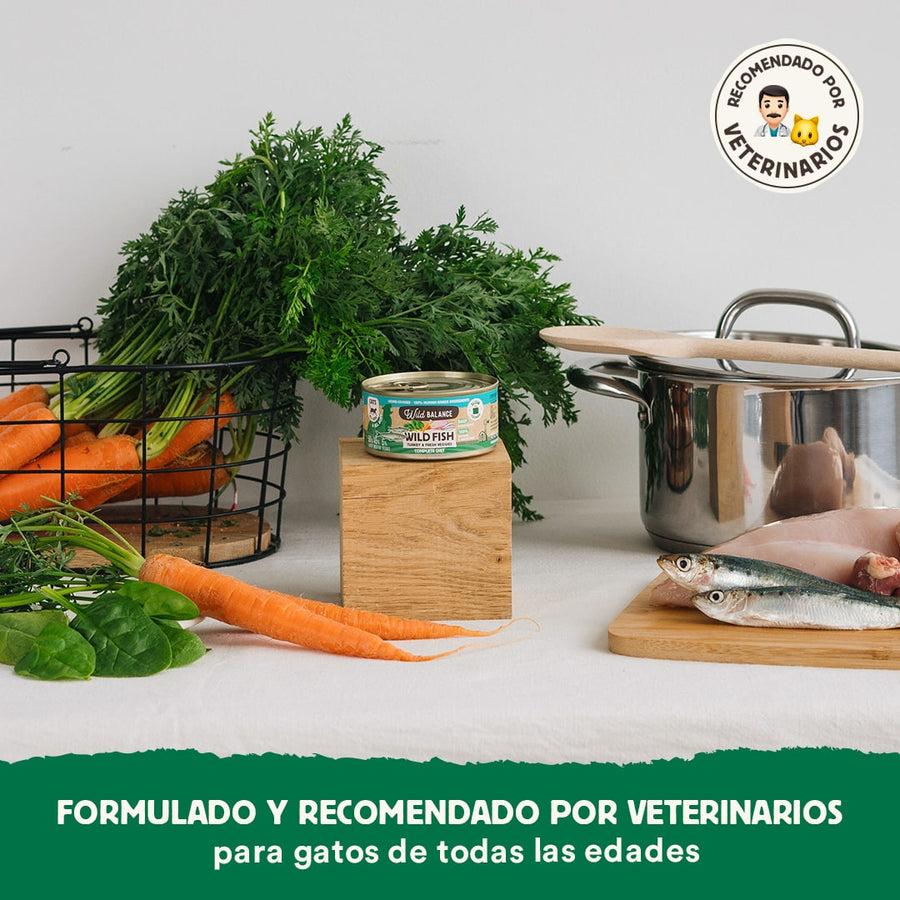 Wild Balance Fish and Turkey BARF Ração enlatada para gatos 6x120g