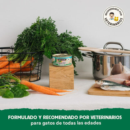 Wild Balance Fish and Turkey BARF Ração enlatada para gatos 6x120g