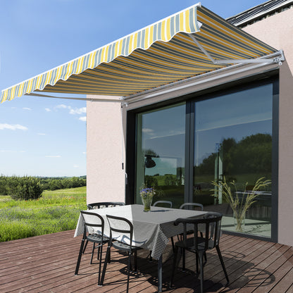 Outsunny Toldo Manual Plegable De Aluminio Toldo Balcón Patio Terraza Manivela_1