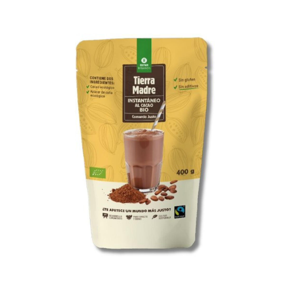 Cacau instantâneo biológico sem glúten Tierra Madre 400g