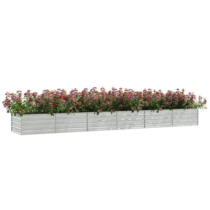 Arriate De Acero Galvanizado Plateado 480x80x45 Cm_2