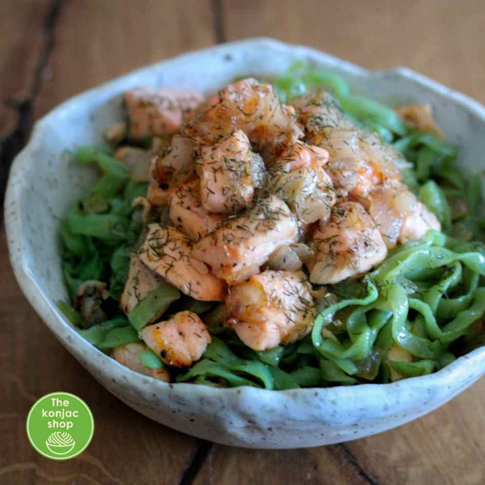 Noodles konjac com espinafres The Konjac Shop 270g