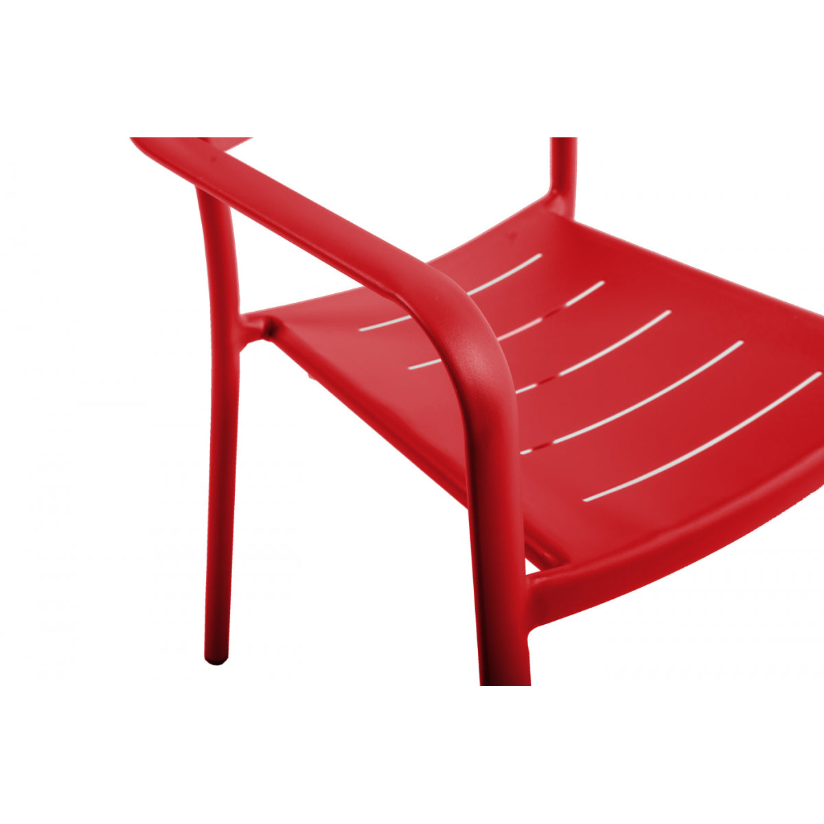 Lote De 4 Sillas De Jardín Apilables Inari Rojas - Muebles De Jardín - 56x58xh85cm_3