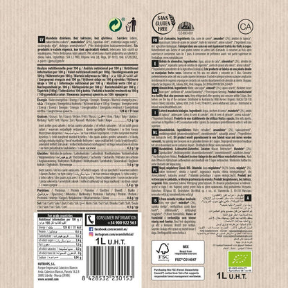 Bebida à base de plantas EcoMil Classic Bio Almond 1 L