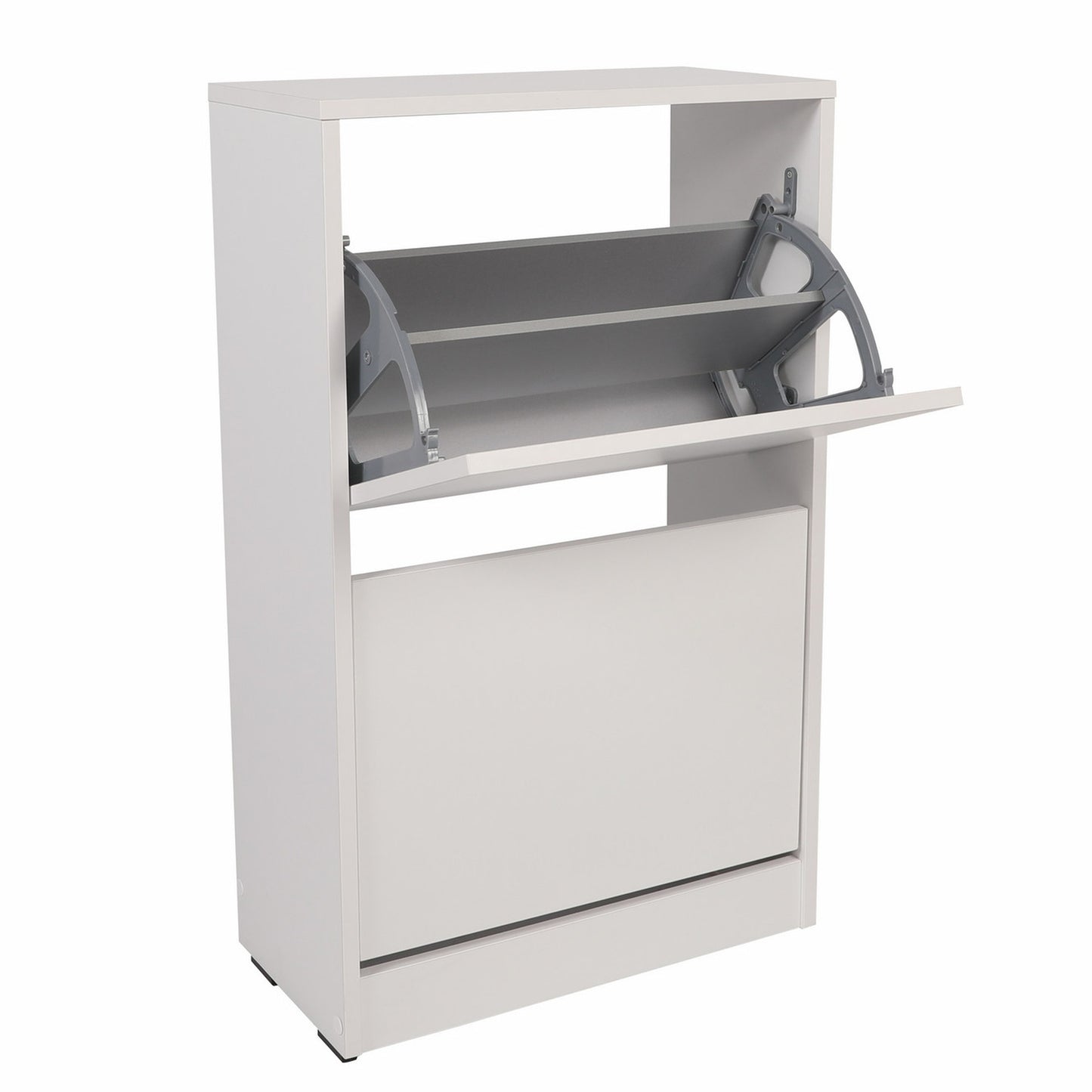 Zapatero,100% Tablero De Aglomerado Rechapado En Melamina, Color Blanco