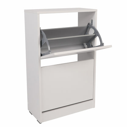 Zapatero,100% Tablero De Aglomerado Rechapado En Melamina, Color Blanco